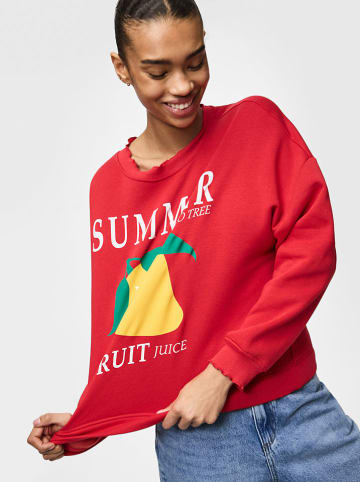 Pieces Sweatshirt "Maliah" in Rot