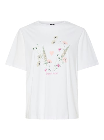 Pieces Shirt "Flura" in Weiß