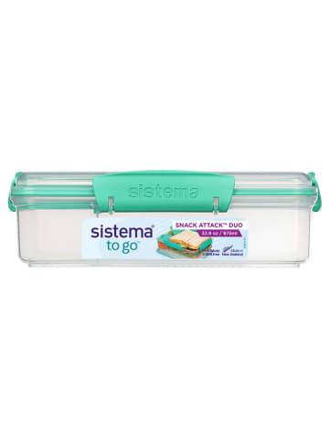 sistema Lunchbox "Sistema Snack Attack Duo TO GO" in Türkis