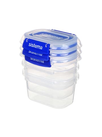 sistema 3er-Set: Lunchboxen "Sistema KLIP IT PLUS" in Blau