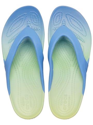 Crocs Japonki "Kadee II" w kolorze błękitno-żółtym