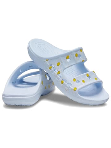 Crocs Klapki "Baya" w kolorze błękitno-żółto-białym