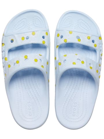 Crocs Slippers "Baya" lichtblauw/geel/wit