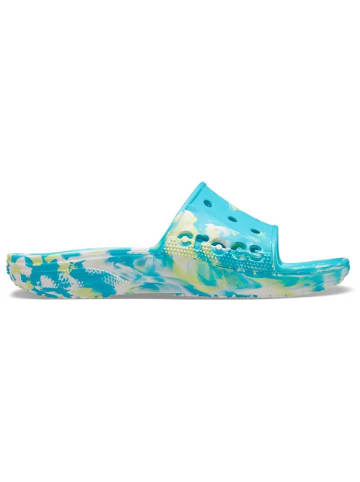Crocs Pantoletten "Baya II" in Hellblau/ Gelb/ Weiß