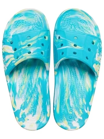 Crocs Slippers "Baya II" lichtblauw/geel/wit