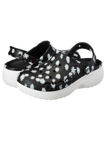 Crocs Sleehak-crocs "Baya" zwart/wit
