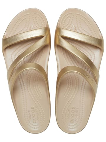 Crocs Klapki "Kadee II" w kolorze złotym