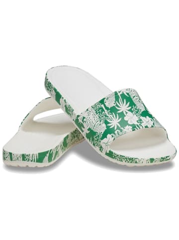 Crocs Klapki "Kadee" w kolorze zielono-białym