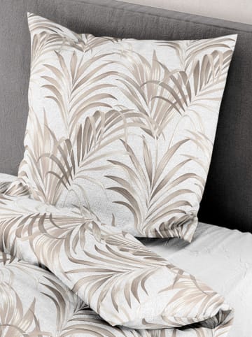 Bierbaum Satin-Bettwäsche "Bierbaum" in Weiß/ Khaki