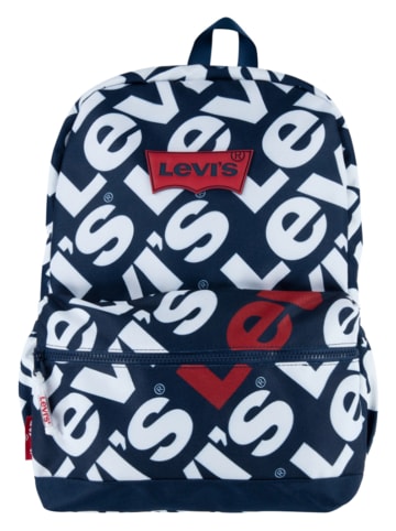 Levi's Kids Rucksack in Dunkelblau/ Weiß/ Rot - (B)30 x (H)42 x (T)15 cm