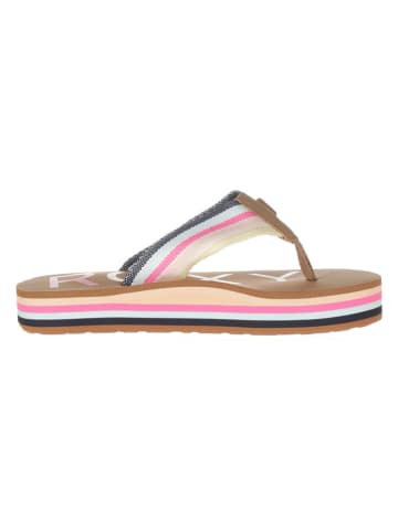Roxy Teenslippers lichtbruin/meerkleurig