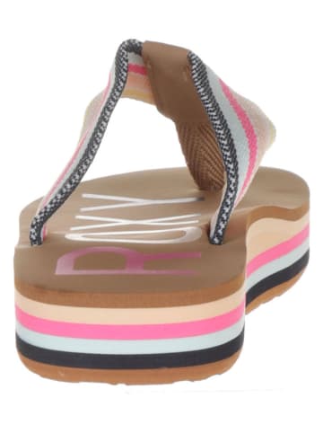 Roxy Teenslippers lichtbruin/meerkleurig