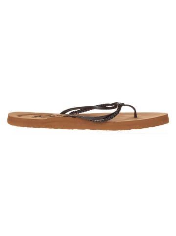 Roxy Teenslippers zwart/lichtbruin