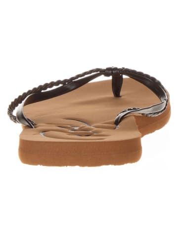 Roxy Teenslippers zwart/lichtbruin