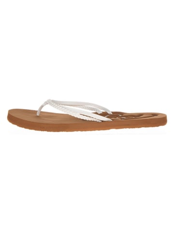 Roxy Teenslippers lichtbruin/wit