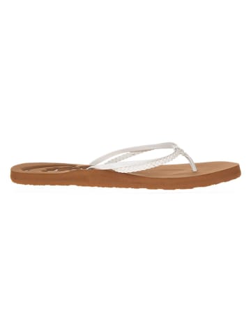 Roxy Teenslippers lichtbruin/wit
