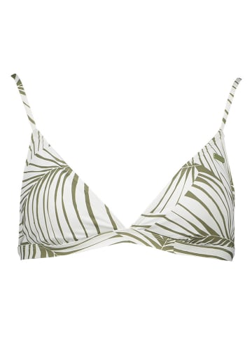 Roxy Biustonosz bikini w kolorze oliwkowo-białym