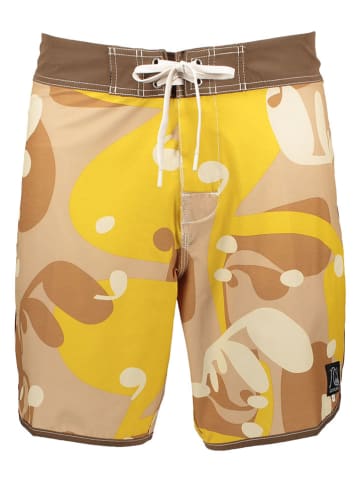 Quiksilver Badeshorts in Hellbraun/ Beige/ Gelb