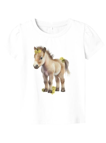 name it 2-delige set: shirts "Hani" wit/lichtroze
