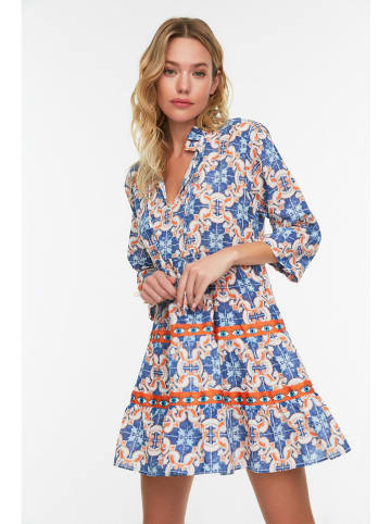 trendyol Kleid in Blau/ Orange