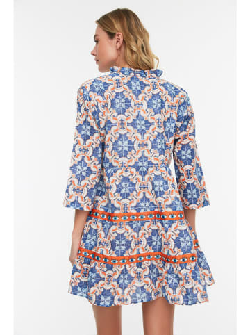 trendyol Kleid in Blau/ Orange