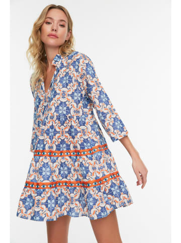 trendyol Kleid in Blau/ Orange