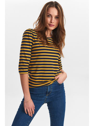 NÜMPH Shirt in Gelb/ Dunkelblau