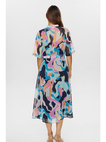 NÜMPH Kleid in Dunkelblau/ Bunt