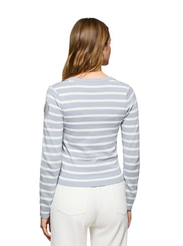 Polo Club Cardigan in Hellblau/ Weiß