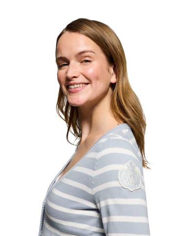 Polo Club Cardigan in Hellblau/ Weiß