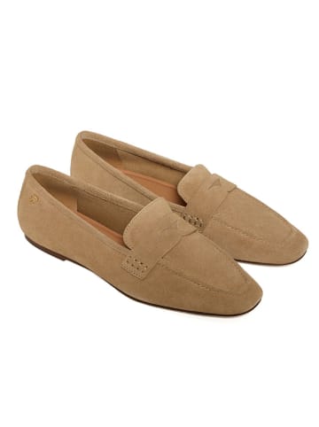 Polo Club Leder-Mokassins in Beige