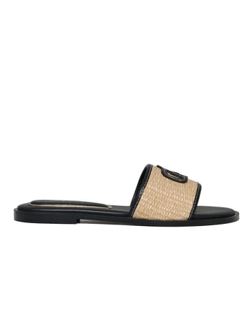 Polo Club Pantoletten in Schwarz/ Beige