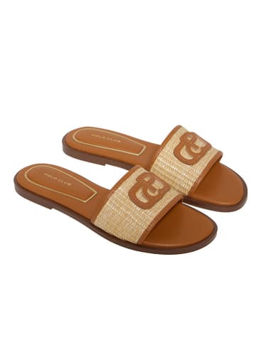 Polo Club Pantoletten in Beige/ Hellbraun