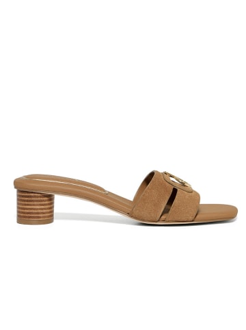 Polo Club Leren slippers lichtbruin