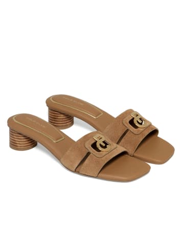 Polo Club Leren slippers lichtbruin