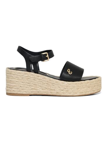 Polo Club Keilsandalen in Schwarz