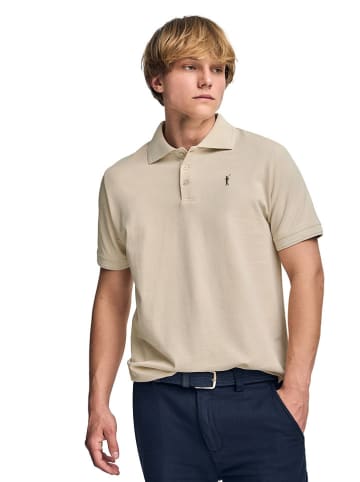 Polo Club 3er-Set: Poloshirts in Rot/ Dunkelblau/ Beige