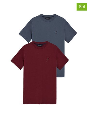 Polo Club 2er-Set: Shirts in Rot/ Blau