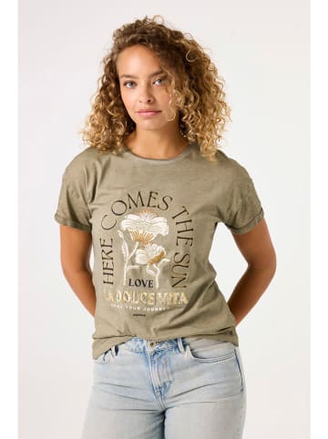 Garcia Koszulka w kolorze khaki