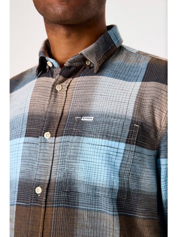 Garcia Blouse bruin/lichtblauw