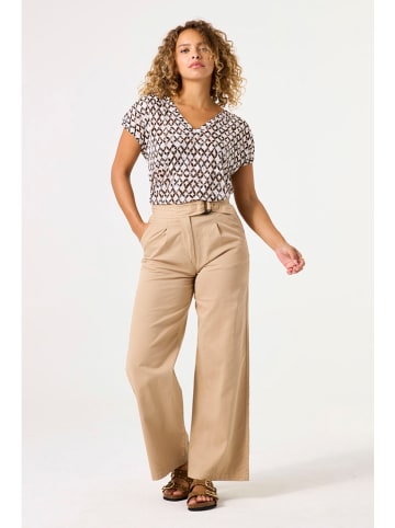 Garcia Shirt in Creme/ Braun
