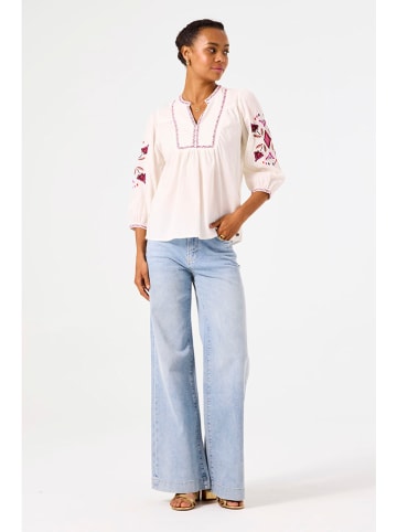 Garcia Shirt in Weiß/ Pink