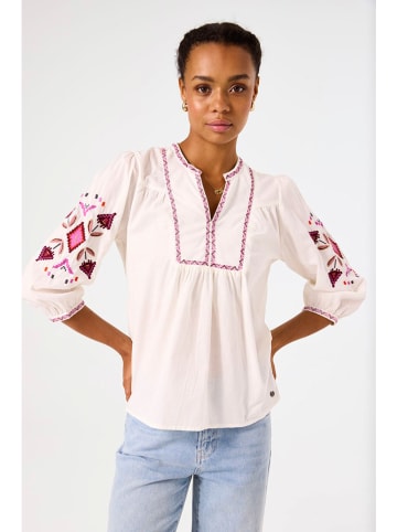 Garcia Shirt in Weiß/ Pink
