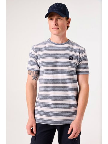 Garcia Shirt in Creme/ Blau