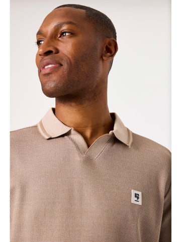 Garcia Koszulka polo w kolorze beżowym