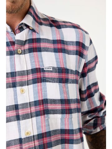 Garcia Blouse wit/rood/donkerblauw