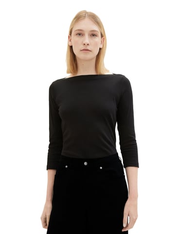 Tom Tailor Longsleeve in Schwarz