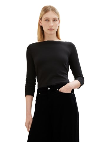 Tom Tailor Longsleeve in Schwarz