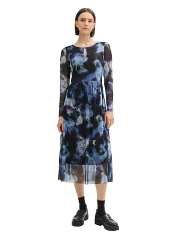 Tom Tailor Kleid in Schwarz/ Blau