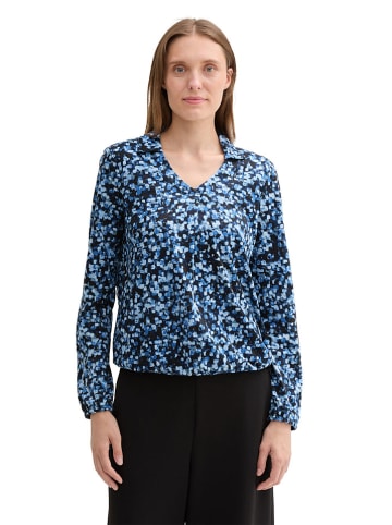 Tom Tailor Bluse in Blau/ Dunkelblau